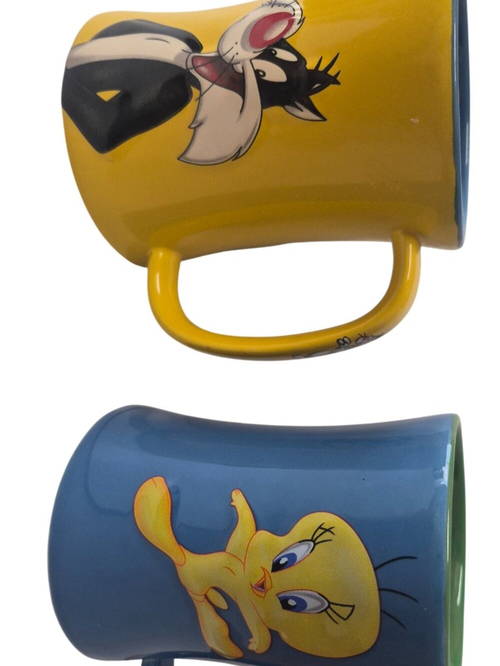 Vintage Warner Bros. Looney Tunes Tindex Sylvester & Tweety 3D Mug Set